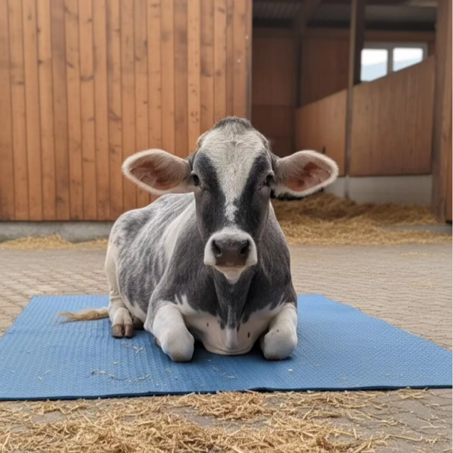 Cattle standing comfortably on premium quality mats